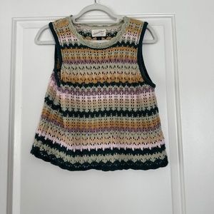Crochet Knit Sleeveless Top